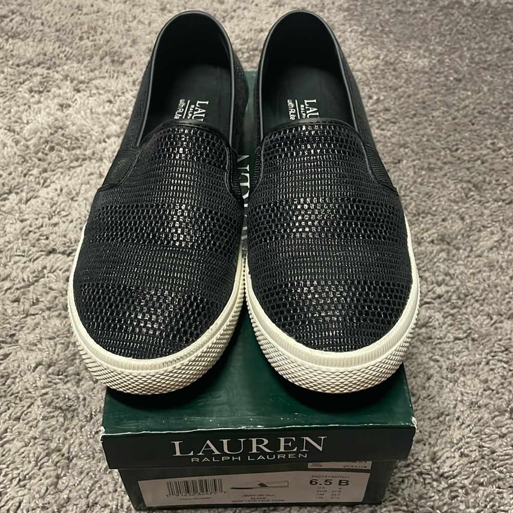 Ralph Lauren black and white sneaker